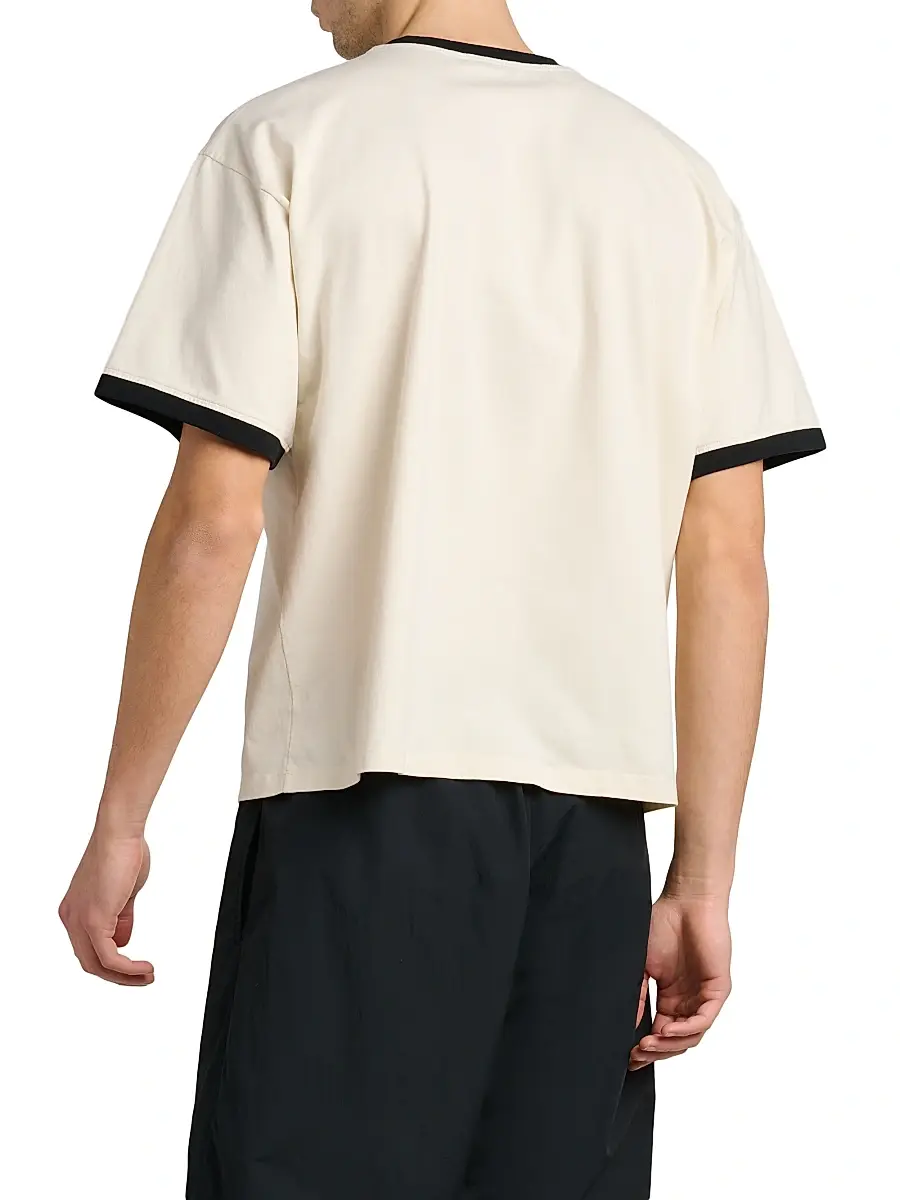 Versace Men's Medusa Gold Coin Cotton T-Shirt | Thumbnail 5 Versace Men's Medusa Gold Coin Cotton T-Shirt | Thumbnail 5