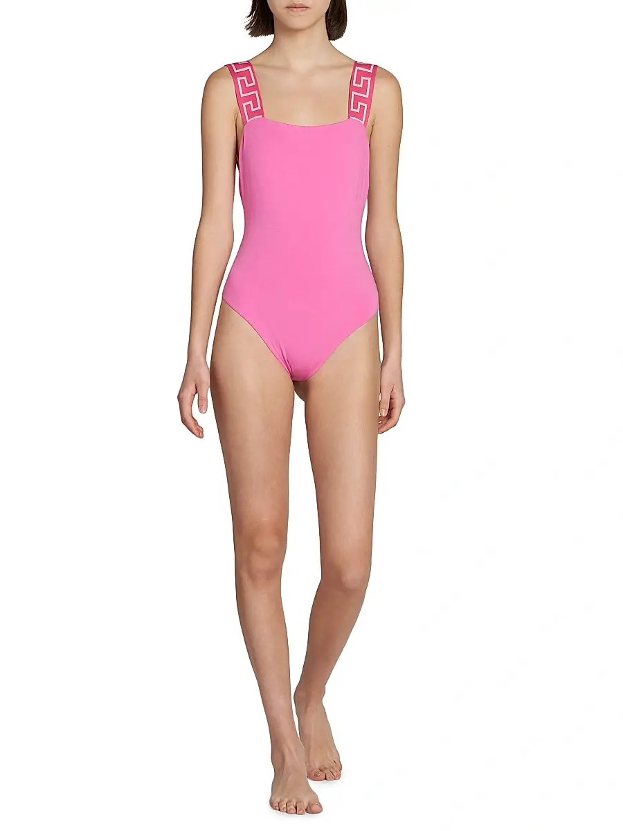 Versace Women's Greek Key Strap Bodysuit | Thumbnail 2