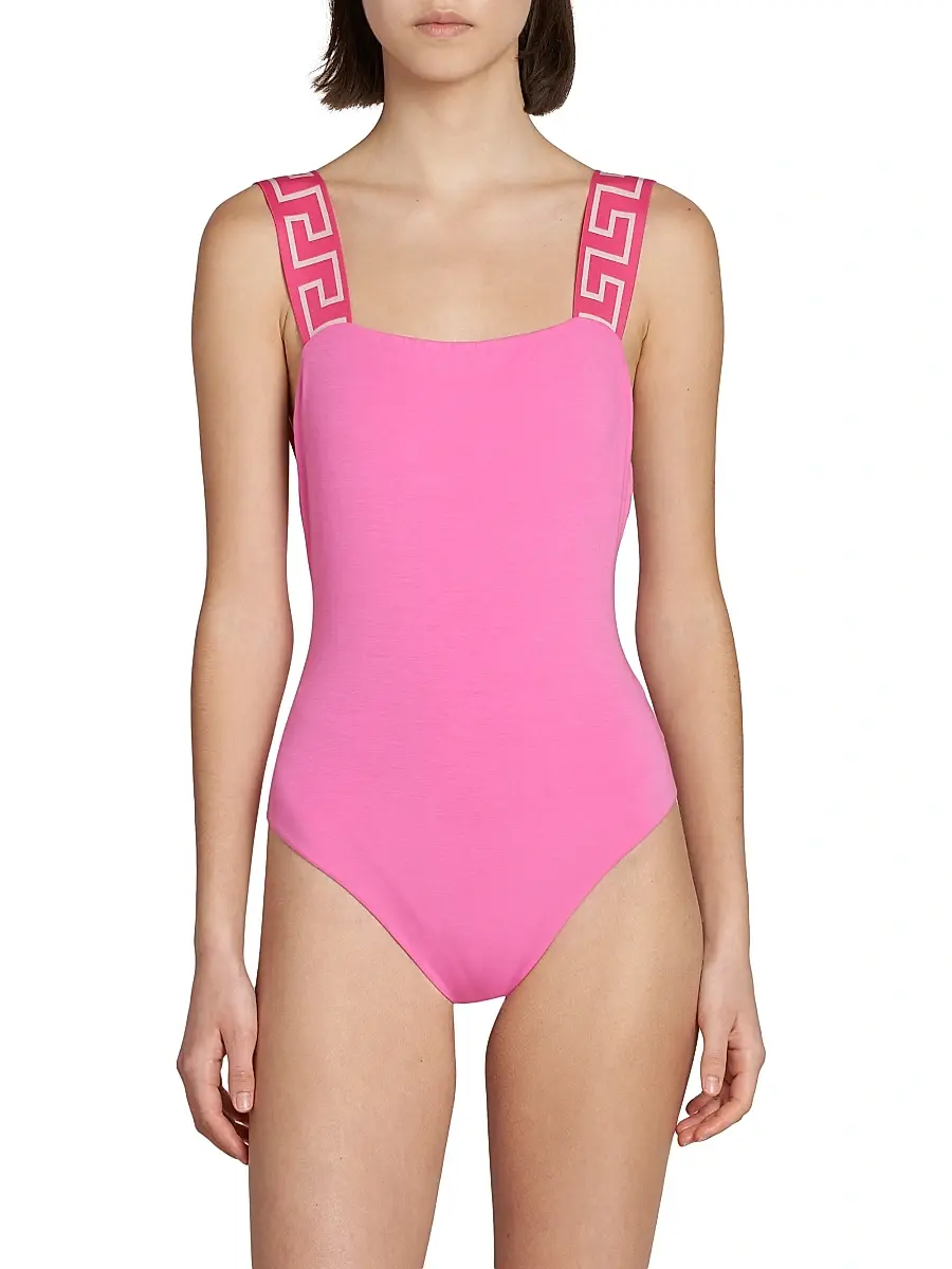 Versace Women's Greek Key Strap Bodysuit | Thumbnail 3