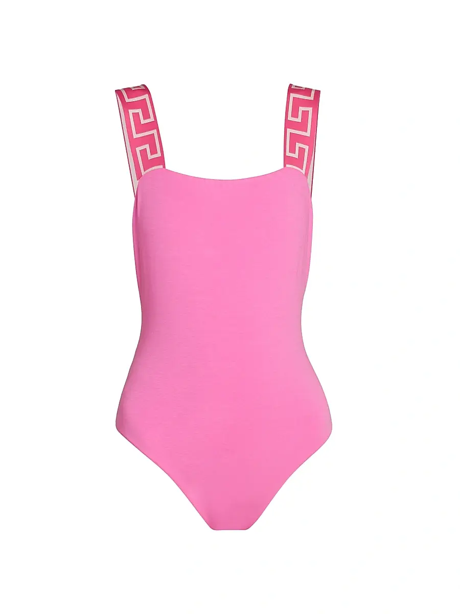 Women's Greek Key Strap Bodysuit Women's Greek Key Strap Bodysuit