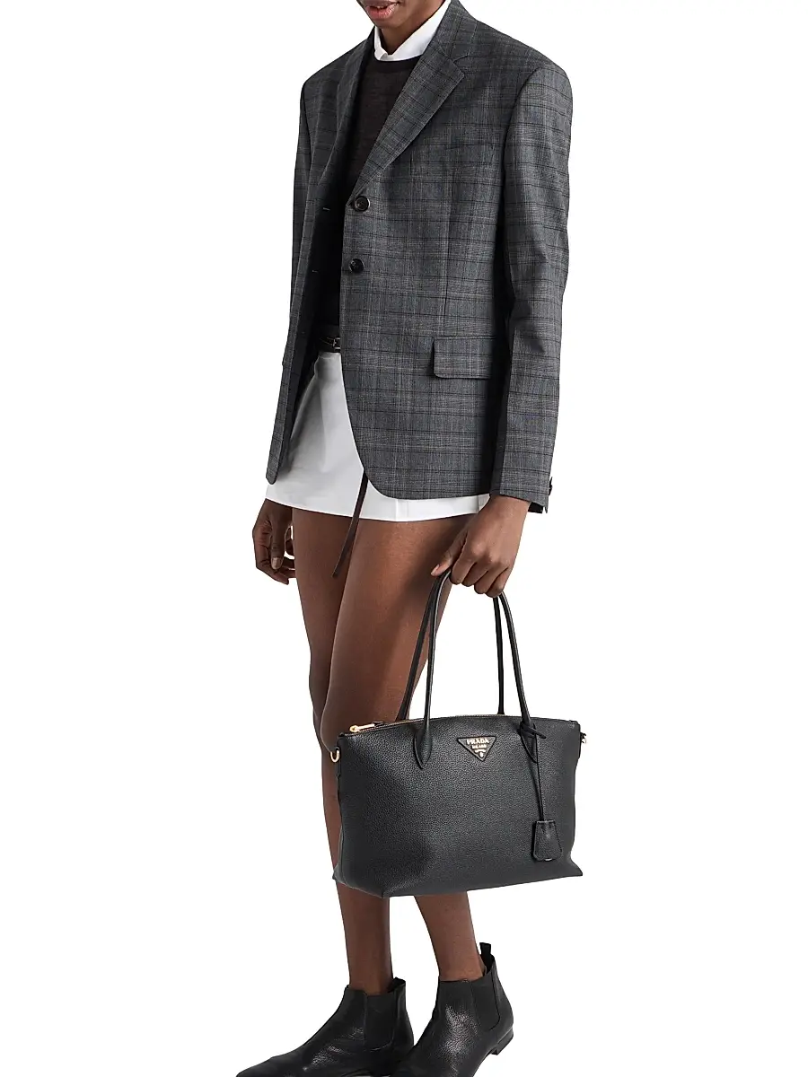 Prada Women's Leather Tote Bag - Black | Thumbnail 2