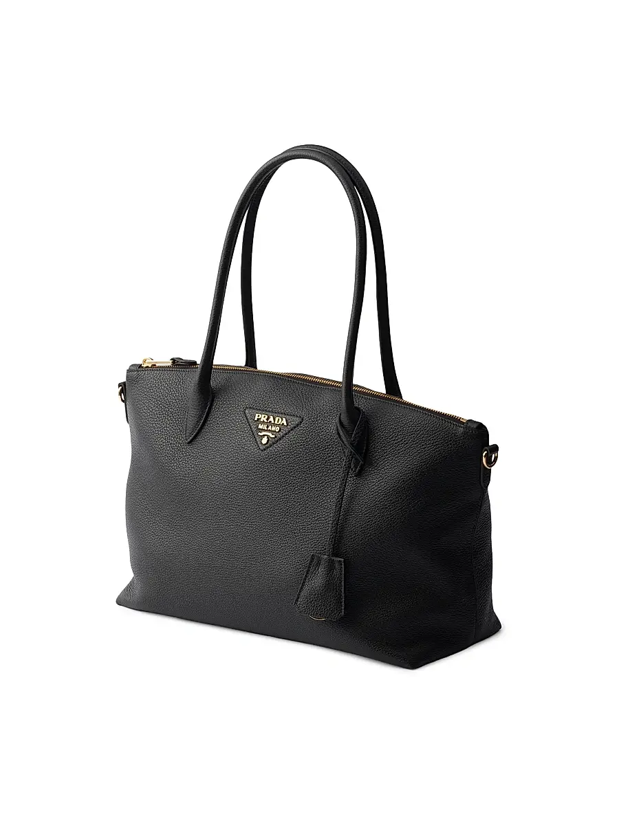 Prada Women's Leather Tote Bag - Black | Thumbnail 4