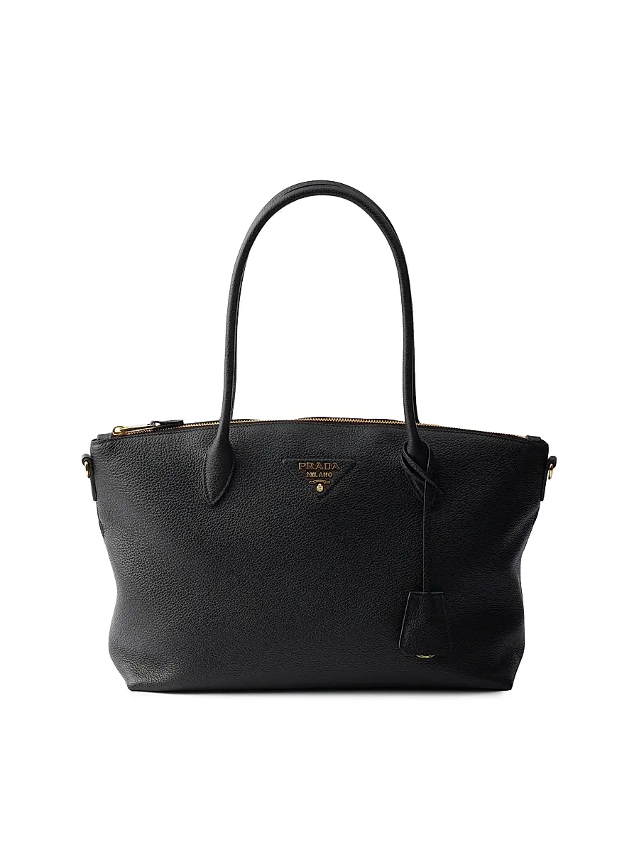 Prada Women's Leather Tote Bag - Black | Image 1 Prada Women's Leather Tote Bag - Black | Image 1