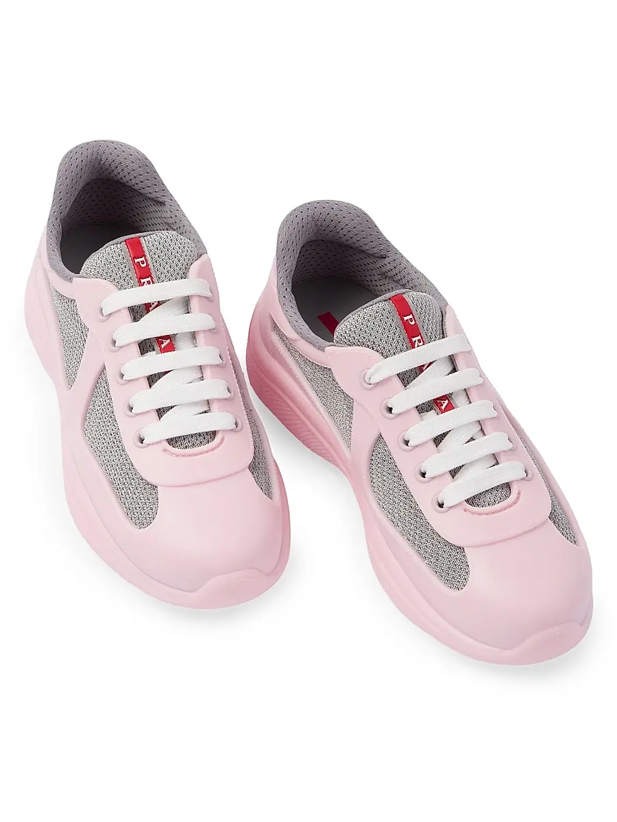 Prada Women's Women's's America's Cup Soft Rubber and Bike Fabric Sneakers | Thumbnail 3 Prada Women's Women's's America's Cup Soft Rubber and Bike Fabric Sneakers | Thumbnail 3