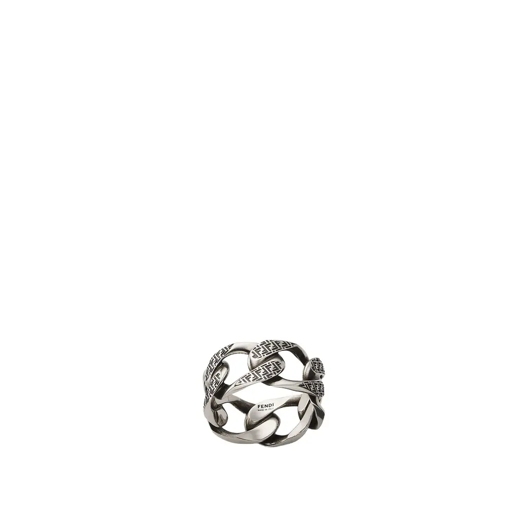 Fendi Ring with chain links and engraved FF details | Image 1 Fendi Ring with chain links and engraved FF details | Image 1