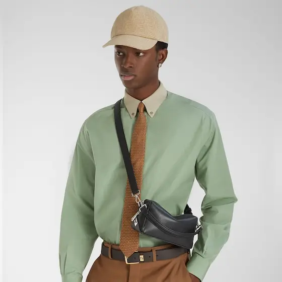 Fendi Belt with pin buckle and loops with FF detail | Thumbnail 3