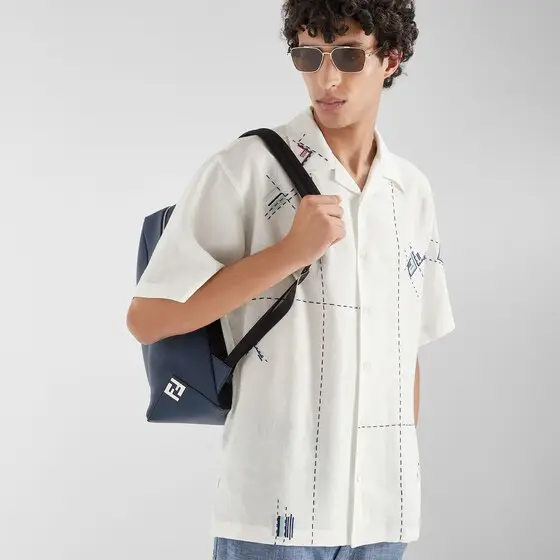 Fendi Lui backpack with a soft design, made of dark blue | Thumbnail 7 Fendi Lui backpack with a soft design, made of dark blue | Thumbnail 7