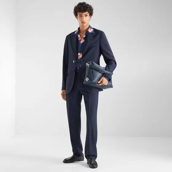 Fendi Lui Large Abyss Blue Leather Bag | Thumbnail 8