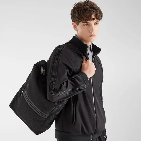 Fendi Lui backpack with a soft design, made of black padded | Thumbnail 2 Fendi Lui backpack with a soft design, made of black padded | Thumbnail 2