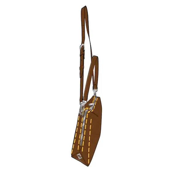 Fendi Medium Lui bag with a soft design, made of tan-colour | Image 1 Fendi Medium Lui bag with a soft design, made of tan-colour | Image 1
