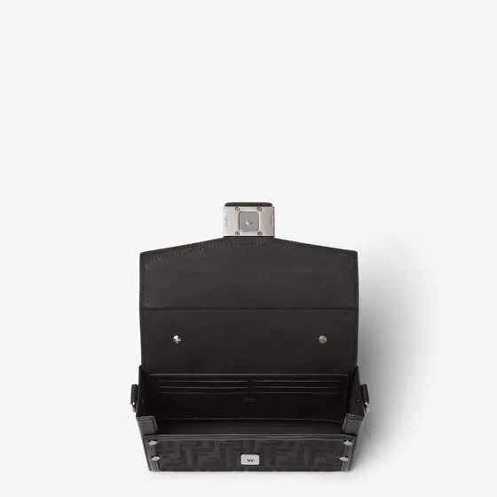 Fendi Soft Trunk bag made of black FF Nylon with a lustrous | Thumbnail 6 Fendi Soft Trunk bag made of black FF Nylon with a lustrous | Thumbnail 6