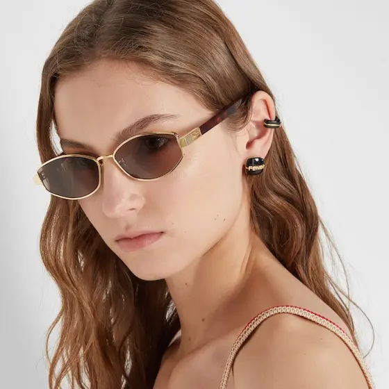Fendi Linear and elegant stud earrings embellished | Thumbnail 3 Fendi Linear and elegant stud earrings embellished | Thumbnail 3