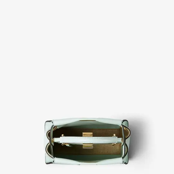 Fendi Peekaboo Mini Leather and Natural Raffia Bag | Thumbnail 4 Fendi Peekaboo Mini Leather and Natural Raffia Bag | Thumbnail 4