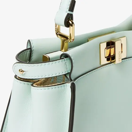 Fendi Peekaboo Mini Leather and Natural Raffia Bag | Thumbnail 5 Fendi Peekaboo Mini Leather and Natural Raffia Bag | Thumbnail 5