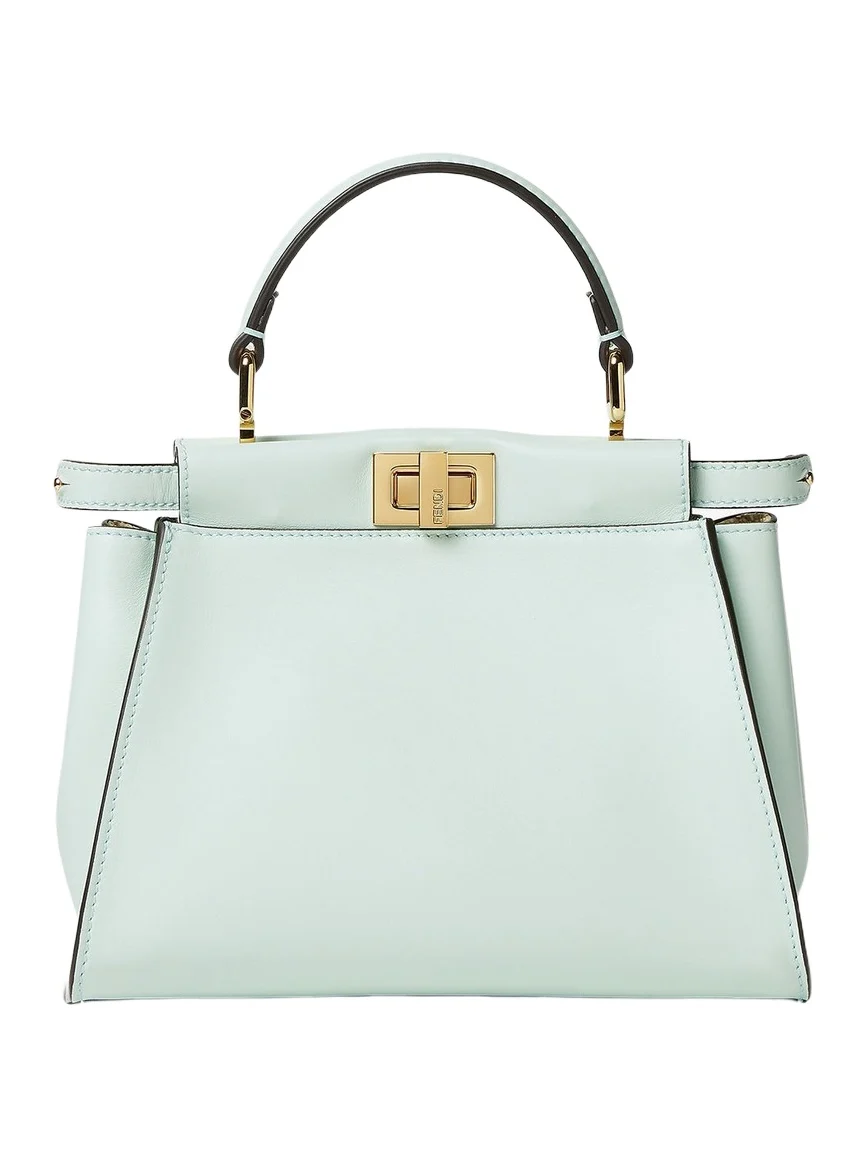 Peekaboo Mini Leather and Natural Raffia Bag Peekaboo Mini Leather and Natural Raffia Bag