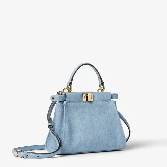 Fendi Peekaboo Mini Denim Bag | Thumbnail 3 Fendi Peekaboo Mini Denim Bag | Thumbnail 3
