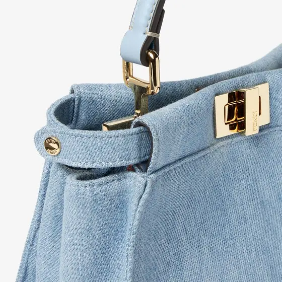 Fendi Peekaboo Mini Denim Bag | Thumbnail 5 Fendi Peekaboo Mini Denim Bag | Thumbnail 5