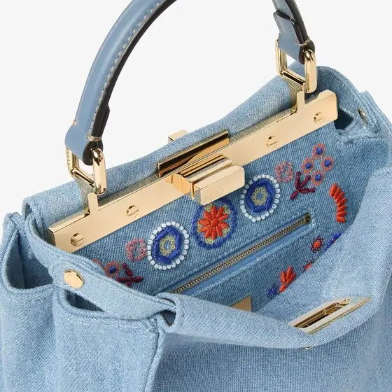 Fendi Peekaboo Mini Denim Bag | Thumbnail 6 Fendi Peekaboo Mini Denim Bag | Thumbnail 6