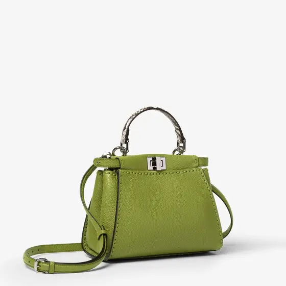 Fendi Small, iconic Peekaboo bag made with 220 hand-sewn, macro | Thumbnail 2 Fendi Small, iconic Peekaboo bag made with 220 hand-sewn, macro | Thumbnail 2