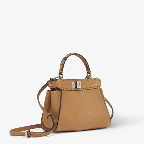 Fendi Peekaboo Mini Selleria Bag with 220 Hand-Sewn Stitches | Thumbnail 2 Fendi Peekaboo Mini Selleria Bag with 220 Hand-Sewn Stitches | Thumbnail 2