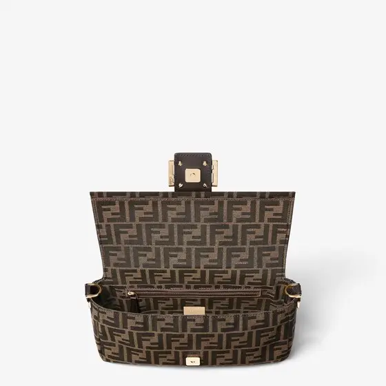 Fendi Baguette Tobacco Brown FF Jacquard Fabric Bag | Thumbnail 4 Fendi Baguette Tobacco Brown FF Jacquard Fabric Bag | Thumbnail 4