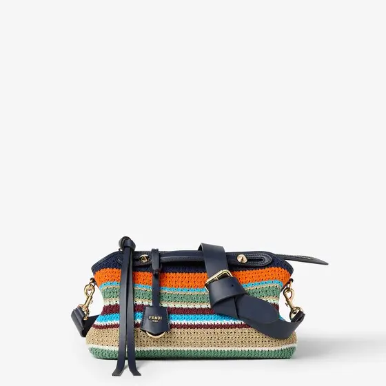 Fendi By the Way Soft Medium Raffia-Effect Material and Cotton Crochet Bag | Thumbnail 2
