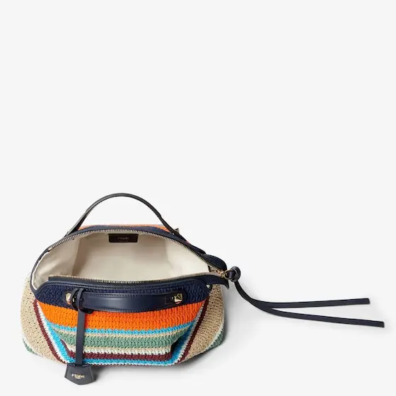 Fendi By the Way Soft Medium Raffia-Effect Material and Cotton Crochet Bag | Thumbnail 5