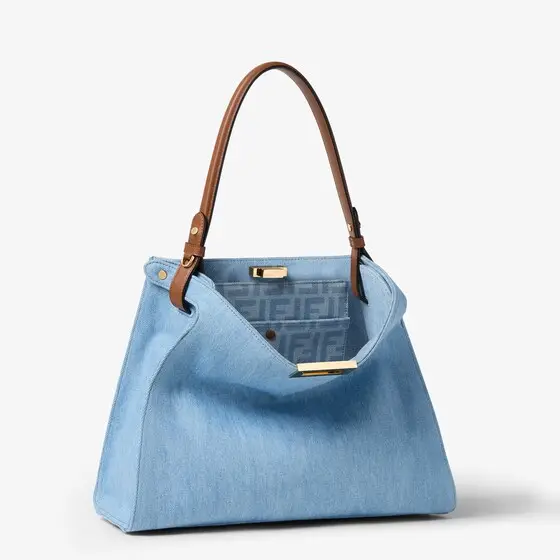 Fendi Way Medium Denim Bag | Thumbnail 3 Fendi Way Medium Denim Bag | Thumbnail 3