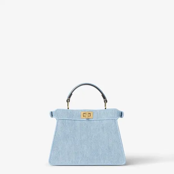 Fendi Peekaboo ISeeU Petite Denim Bag with Multicolor Embroidery | Thumbnail 3 Fendi Peekaboo ISeeU Petite Denim Bag with Multicolor Embroidery | Thumbnail 3