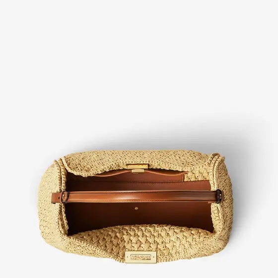 Fendi Way Large Woven Raffia-Effect Material Bag | Thumbnail 6