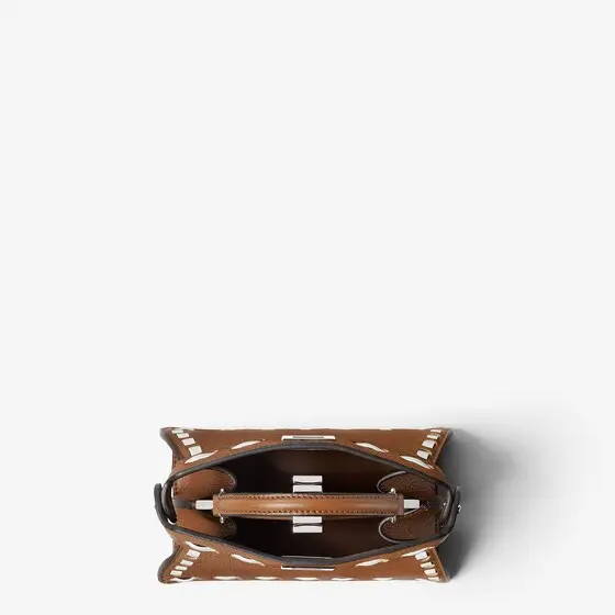 Fendi Peekaboo ISeeU Petite Sellier Brown Cuoio Romano Leather Bag with Oversized Stitching | Thumbnail 4 Fendi Peekaboo ISeeU Petite Sellier Brown Cuoio Romano Leather Bag with Oversized Stitching | Thumbnail 4