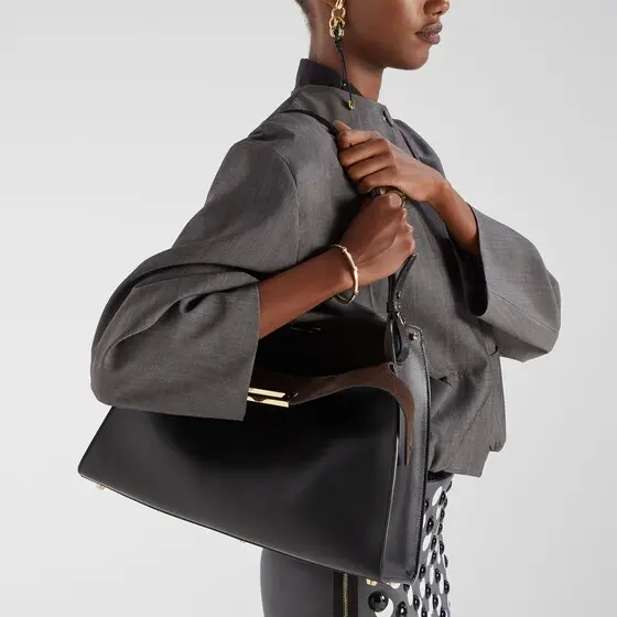 Fendi Way Medium Leather and Chocolate Suede Bag | Thumbnail 2 Fendi Way Medium Leather and Chocolate Suede Bag | Thumbnail 2