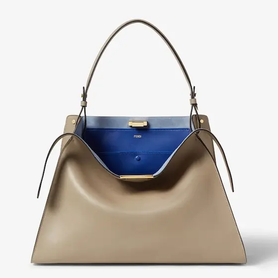 Fendi Way Large Leather and Neon Blue Suede Bag | Thumbnail 3 Fendi Way Large Leather and Neon Blue Suede Bag | Thumbnail 3