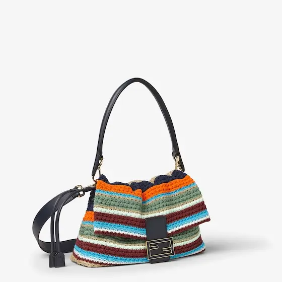 Fendi Baguette Soft Medium Raffia-Effect Material and Cotton Crochet Bag | Thumbnail 2 Fendi Baguette Soft Medium Raffia-Effect Material and Cotton Crochet Bag | Thumbnail 2