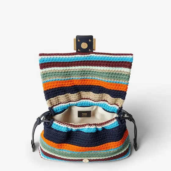 Fendi Baguette Soft Medium Raffia-Effect Material and Cotton Crochet Bag | Thumbnail 5 Fendi Baguette Soft Medium Raffia-Effect Material and Cotton Crochet Bag | Thumbnail 5