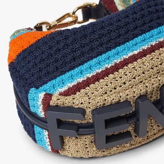 Fendi Fendigraphy Mini Raffia-Effect Material and Cotton Crochet Mini-Bag | Thumbnail 5 Fendi Fendigraphy Mini Raffia-Effect Material and Cotton Crochet Mini-Bag | Thumbnail 5
