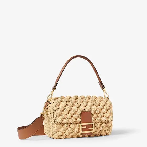 Fendi Baguette Hazelnut-Stitch Raffia-Effect Material Bag | Thumbnail 4 Fendi Baguette Hazelnut-Stitch Raffia-Effect Material Bag | Thumbnail 4