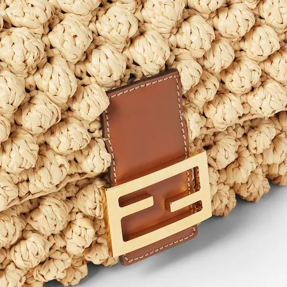 Fendi Baguette Hazelnut-Stitch Raffia-Effect Material Bag | Thumbnail 7 Fendi Baguette Hazelnut-Stitch Raffia-Effect Material Bag | Thumbnail 7