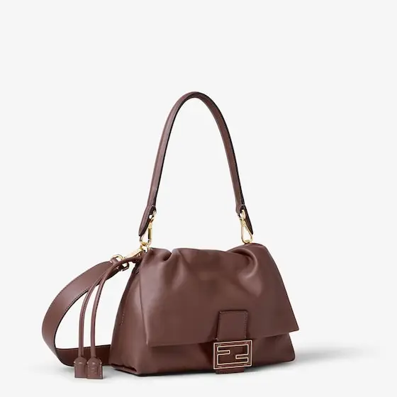 Fendi Baguette Soft Medium Mahogany Brown Nappa Leather Bag | Thumbnail 2 Fendi Baguette Soft Medium Mahogany Brown Nappa Leather Bag | Thumbnail 2