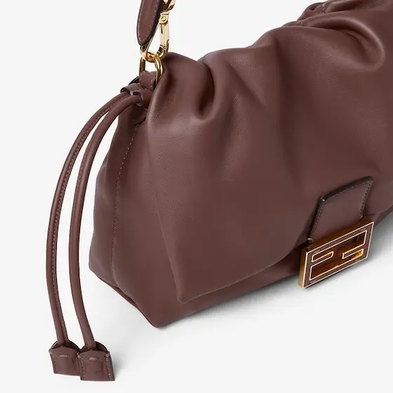 Fendi Baguette Soft Medium Mahogany Brown Nappa Leather Bag | Thumbnail 5 Fendi Baguette Soft Medium Mahogany Brown Nappa Leather Bag | Thumbnail 5