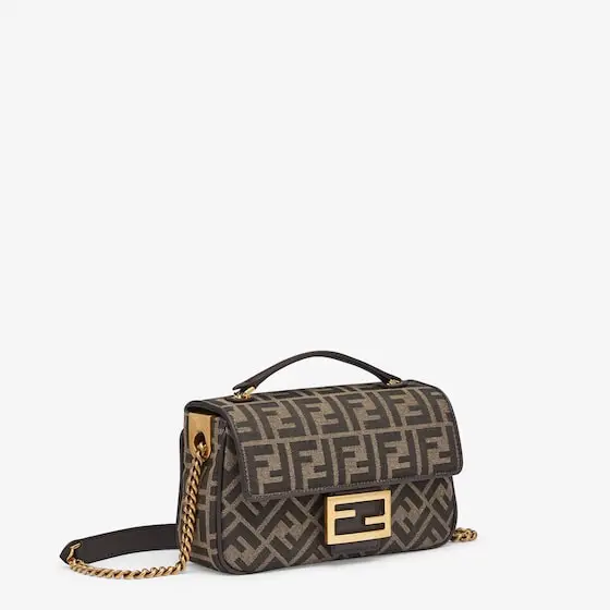 Fendi Baguette Chain Midi FF Jacquard Fabric Bag | Thumbnail 2 Fendi Baguette Chain Midi FF Jacquard Fabric Bag | Thumbnail 2