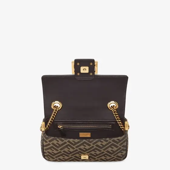 Fendi Baguette Chain Midi FF Jacquard Fabric Bag | Thumbnail 4 Fendi Baguette Chain Midi FF Jacquard Fabric Bag | Thumbnail 4