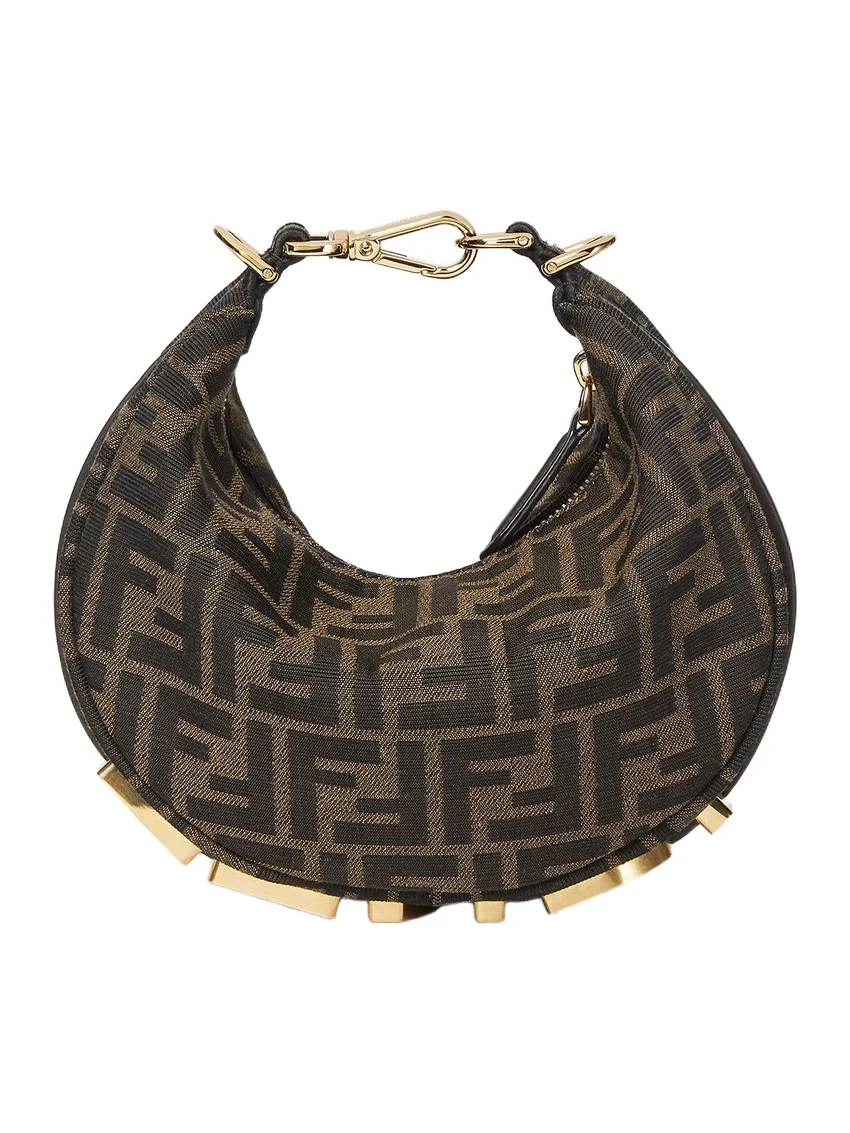Fendigraphy Mini FF Jacquard Fabric Mini Bag Fendigraphy Mini FF Jacquard Fabric Mini Bag
