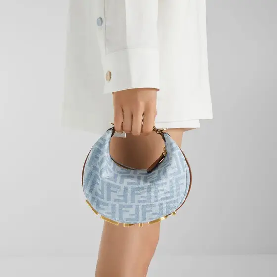 Fendi Fendigraphy Mini FF Denim Mini-Bag | Thumbnail 5 Fendi Fendigraphy Mini FF Denim Mini-Bag | Thumbnail 5