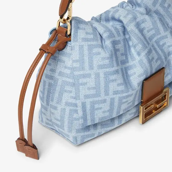 Fendi Baguette Soft Medium FF Denim Bag | Thumbnail 6 Fendi Baguette Soft Medium FF Denim Bag | Thumbnail 6