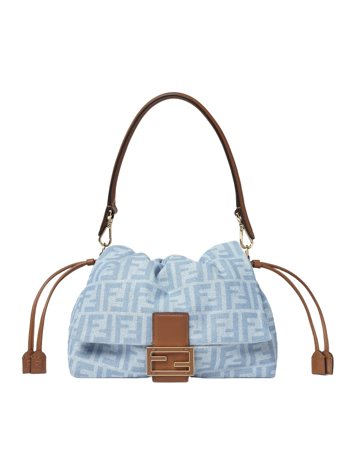 Fendi Baguette Soft Medium FF Denim Bag