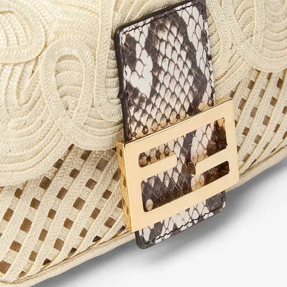 Fendi Baguette Mini Ribbon Bag with Doily Embroidery | Thumbnail 5 Fendi Baguette Mini Ribbon Bag with Doily Embroidery | Thumbnail 5