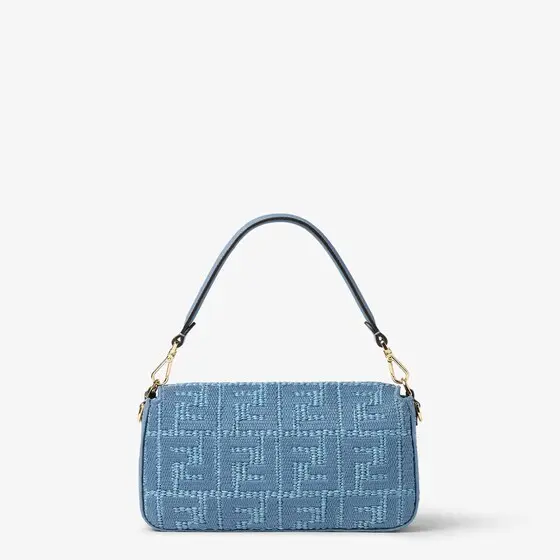 Fendi Baguette Woven Raffia-Effect Material Bag with FF Embroidery | Thumbnail 4 Fendi Baguette Woven Raffia-Effect Material Bag with FF Embroidery | Thumbnail 4