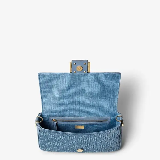 Fendi Baguette Woven Raffia-Effect Material Bag with FF Embroidery | Thumbnail 5 Fendi Baguette Woven Raffia-Effect Material Bag with FF Embroidery | Thumbnail 5