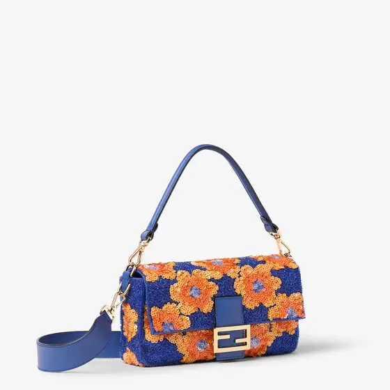 Fendi Baguette Bag with Floral Beads and Sequin Embroidery | Thumbnail 3 Fendi Baguette Bag with Floral Beads and Sequin Embroidery | Thumbnail 3